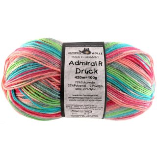 Admiral R Druck - Gras/Rosa/Türkis 1566 R 1745int
