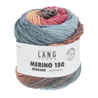 MERINO 150 DÉGRADÉ HELLBLAU/GELB/ORANGE 40.0010