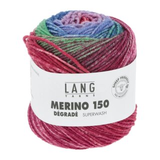 MERINO 150 DÉGRADÉ BLAU/PINK/ROT 40.0013