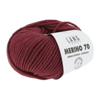 MERINO 70 DUNKELROT MÉLANGE 733.0362