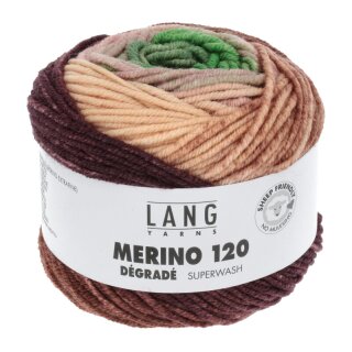 MERINO 120 DÉGRADÉ  GRÜN BORDEAUX LACHS 37.0010