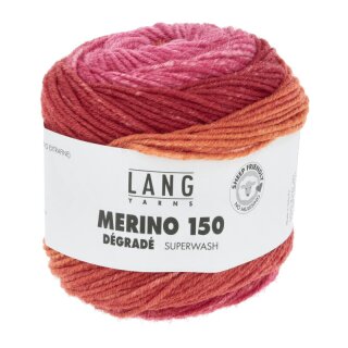 MERINO 150 DÉGRADÉ ROSA/ORANGE/ROT 40.0015