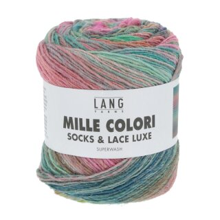 MILLE COLORI SOCKS & LACE LUXE PINK/GRÜN/VIOLETT 859.0200
