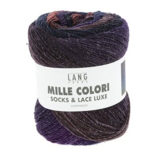 MILLE COLORI SOCKS & LACE LUXE HELLBRAUN/PETROL/AUBERGINE 859.0213