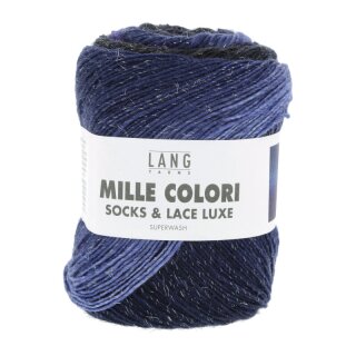 MILLE COLORI SOCKS & LACE LUXE NAVY/BLAU/PETROL 859.0215