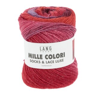 MILLE COLORI SOCKS & LACE LUXE ROT/DUNKELROT/FLIEDER 859.0217